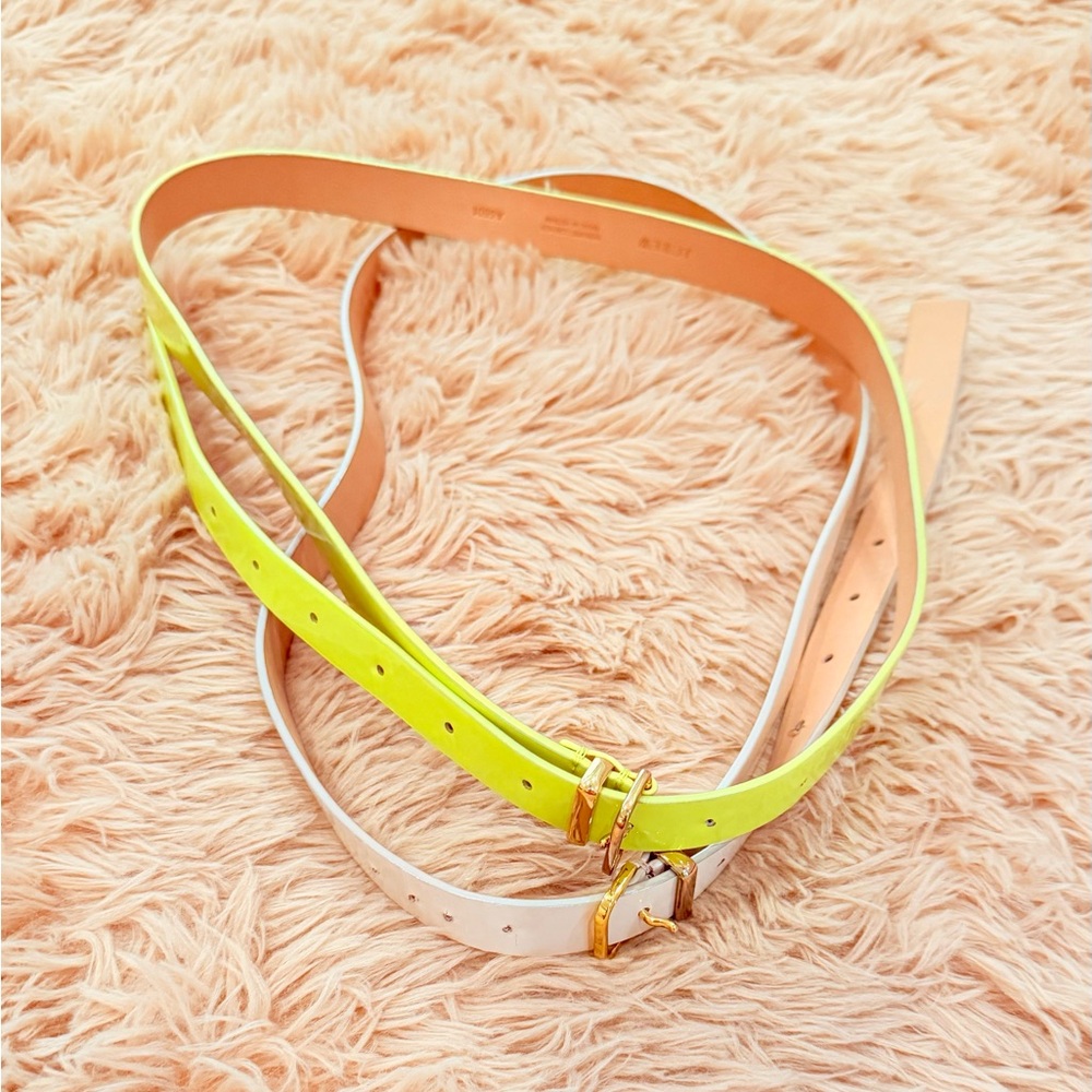 J. Crew Belt Duo with Gold Buckles
